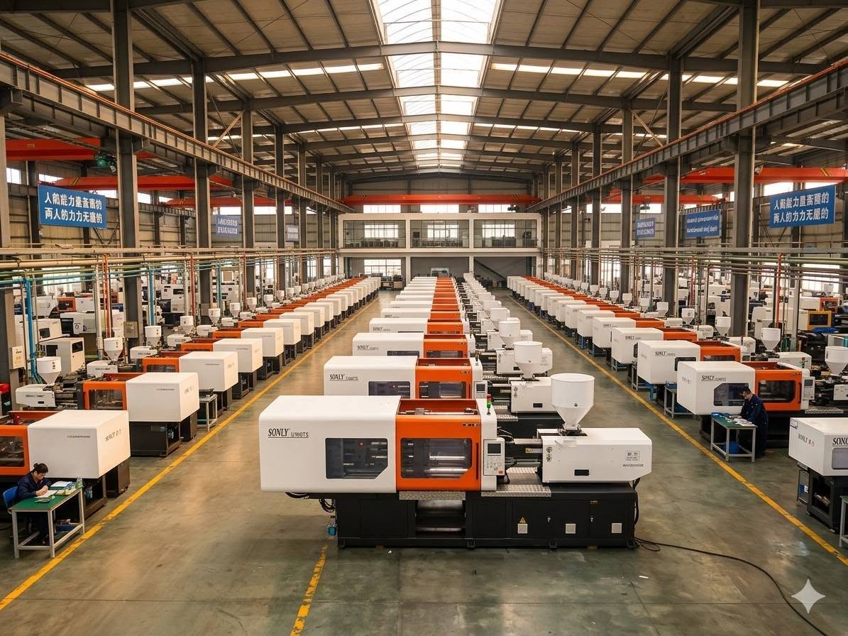 Advanced manufacturing equipment inside SONLY factory